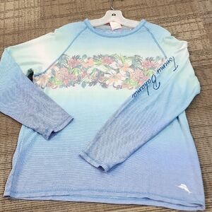 Tommy Bahama Blue Ombre 'IslandZone' Graphic Long Sleeve Top